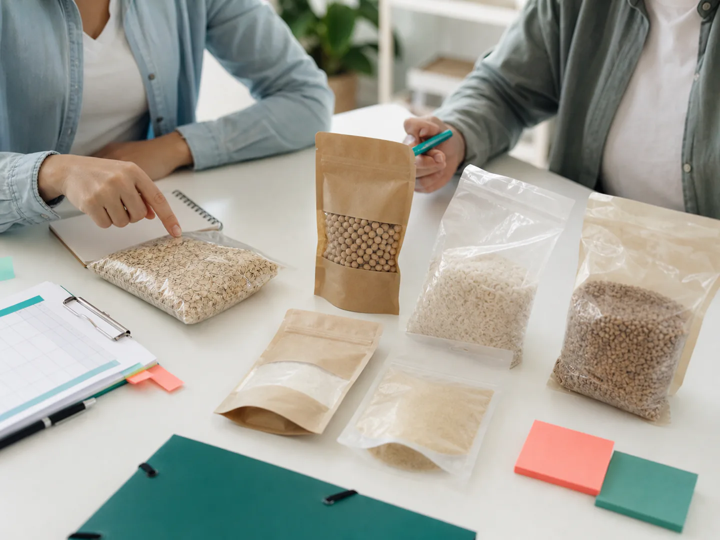 Produtos alimentícios sendo comparados para escolha de prioridade técnica